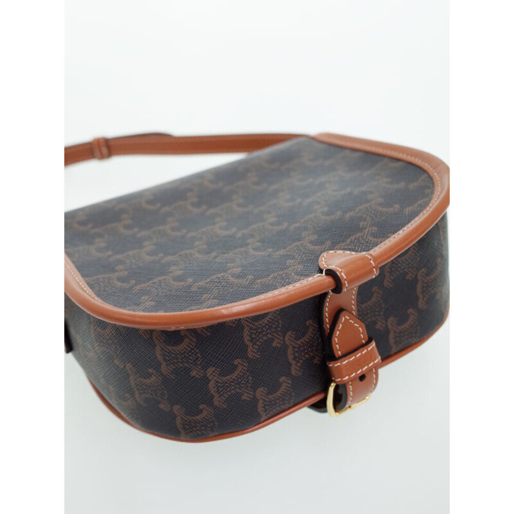 Celine Triomphe Canvas Folco Bag - Picture 7 of 9